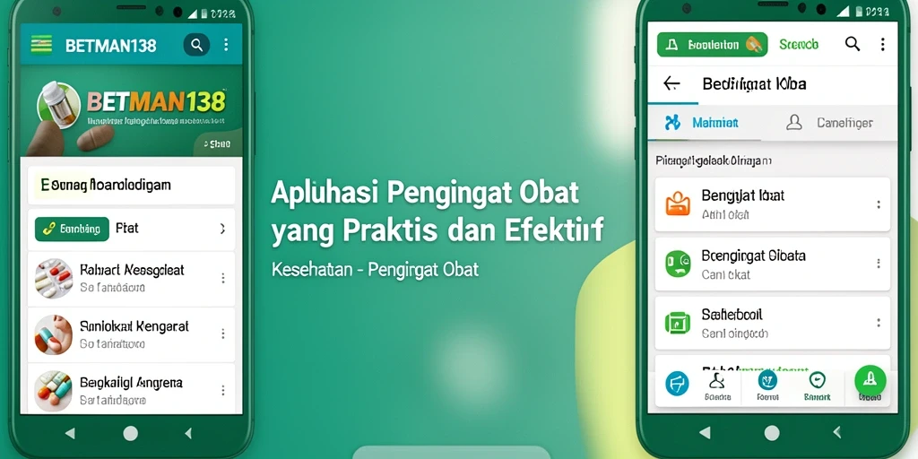 Antarmuka BETMAN138 yang intuitif dan mudah digunakan untuk pengingat obat.