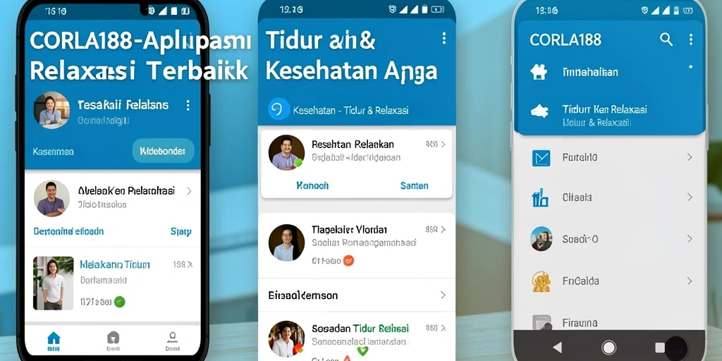 Antarmuka aplikasi CORLA188 yang menenangkan dan mudah digunakan.