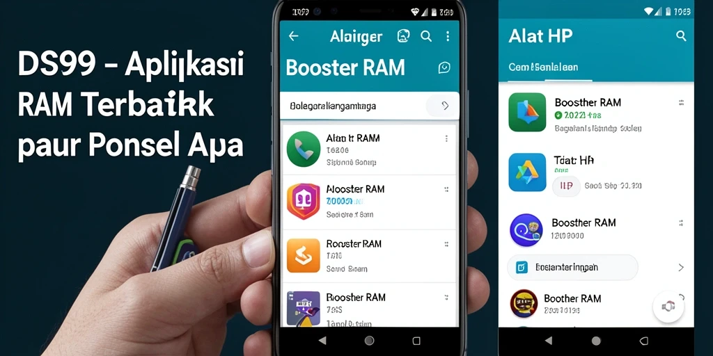 Screenshot utama DS99 menunjukkan antarmuka sederhana dan fungsi pembersihan RAM.