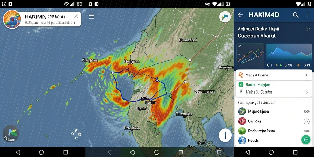 Antarmuka HAKIM4D menampilkan informasi hujan real-time yang akurat.