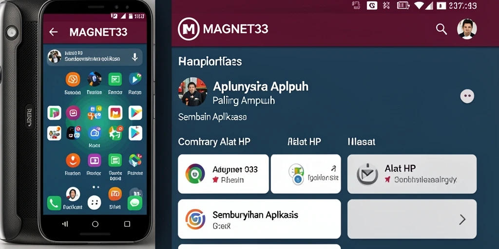 Antarmuka MAGNET33 yang intuitif dan mudah digunakan untuk menyembunyikan aplikasi.