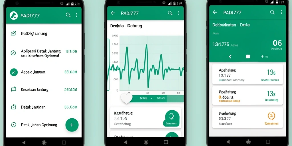Antarmuka aplikasi PADI777 yang informatif dan user-friendly.