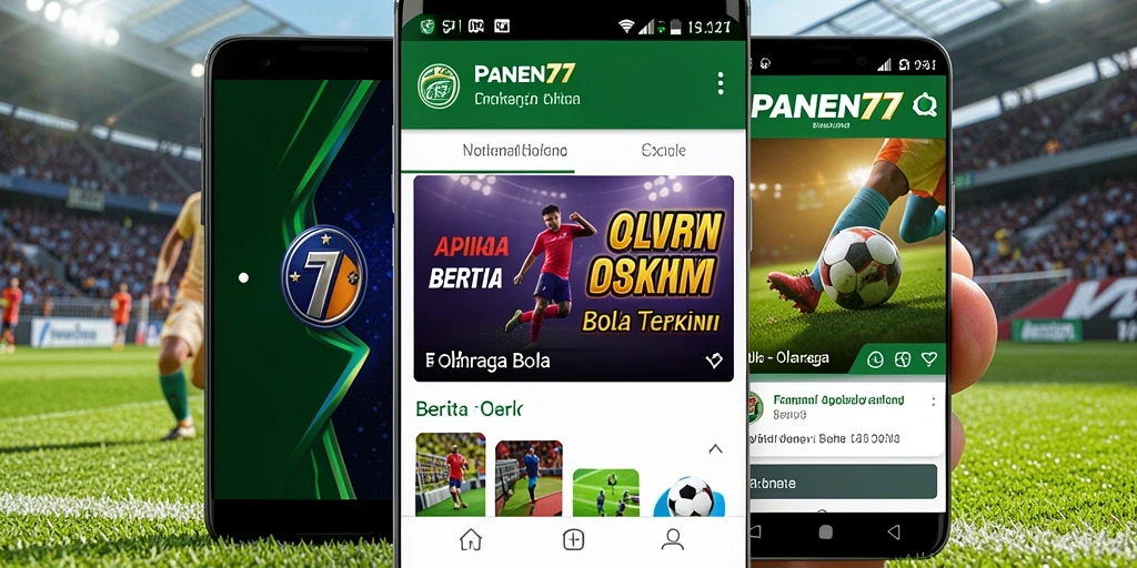 Antarmuka menarik PANEN77 menampilkan berita olahraga bola terkini.