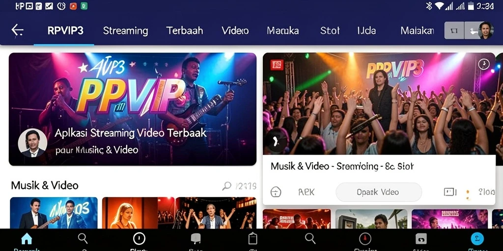 Screenshot antarmuka RPVIP3 menampilkan fitur Streaming Video yang menarik.