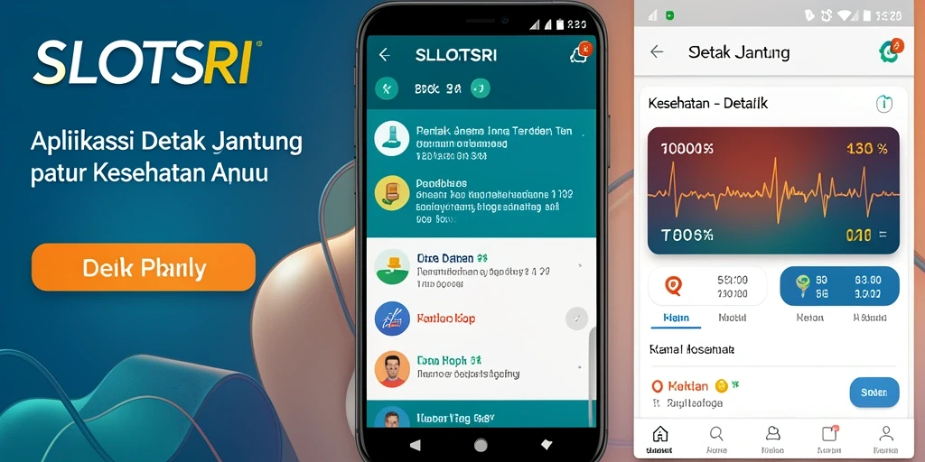 Tampilan antarmuka aplikasi SLOTSRI untuk pemantauan Detak Jantung.