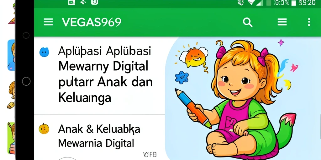 Antarmuka pengguna VEGAS969 untuk aktivitas mewarnai yang menarik.